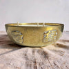 Repurposed Vintage Chinese Brass Bowl Candle - Soft Sandalwood