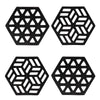 Zeta Handcrafted Recycled Rubber Coaster - Set of 2 or 4